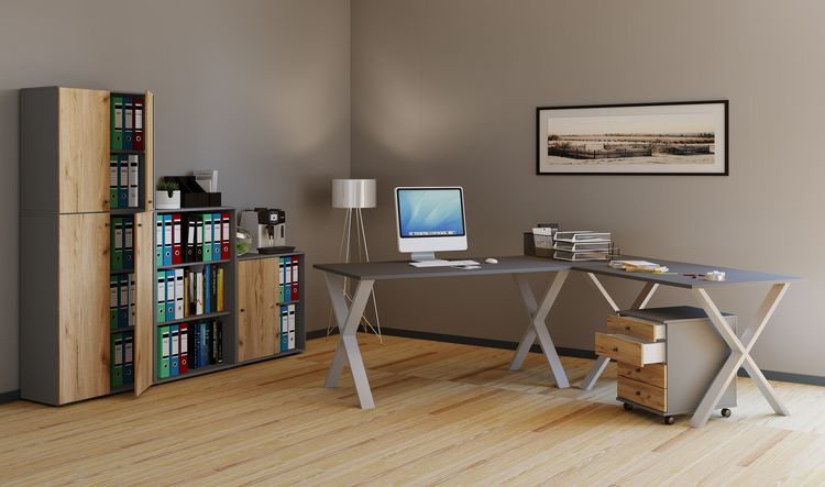 Produktbild: X Schreibtisch Eckschreibtisch L Form 160x130x50