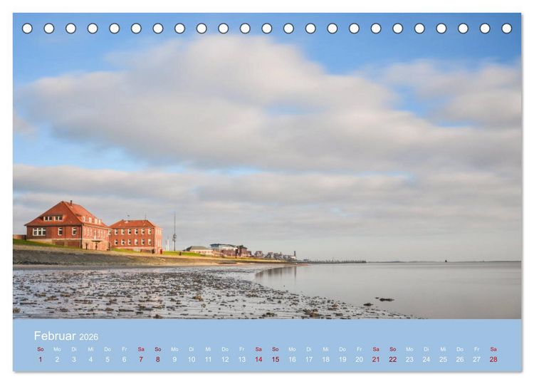 Produktbild: Wilhelmshaven - Sonne, K&uuml;ste und Meer (Tischkalender 2026 DIN A5 quer), CALVENDO Monatskalender
