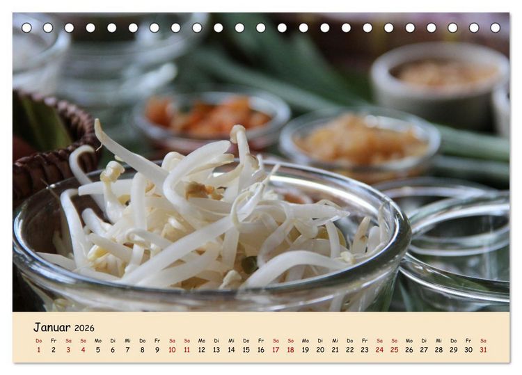Produktbild: thail&auml;ndische K&uuml;che (Tischkalender 2026 DIN A5 quer), CALVENDO Monatskalender