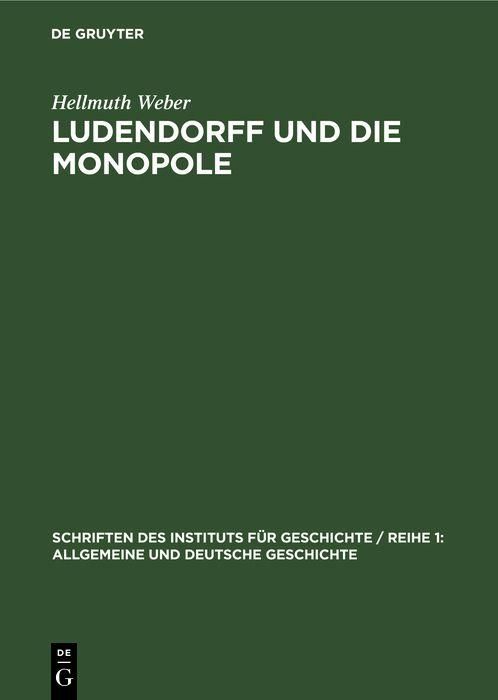 Produktbild: Ludendorff und die Monopole