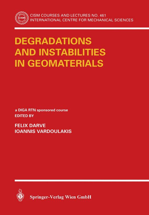 Produktbild: Degradations and Instabilities in Geomaterials