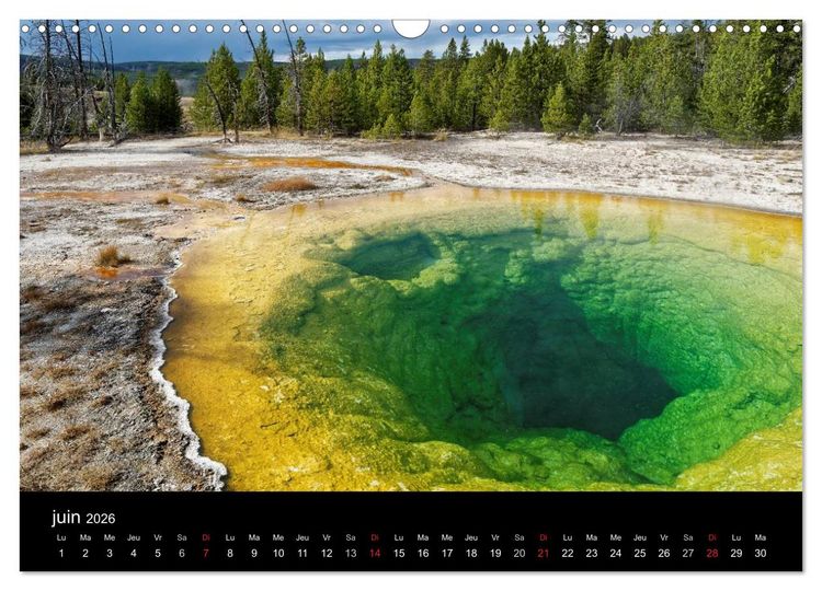 Produktbild: Yellowstone Un grand parc am&eacute;ricain (Calendrier mural 2026 DIN A3 vertical), CALVENDO calendrier mensuel
