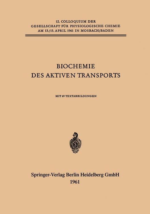 Produktbild: Biochemie des Aktiven Transports
