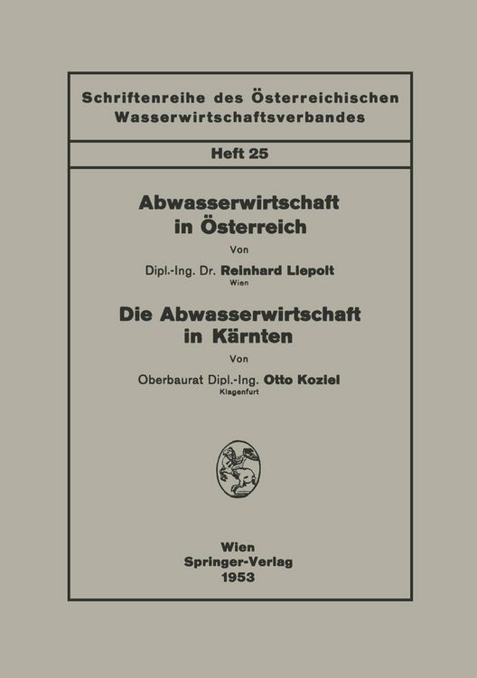 Produktbild: Abwasserwirtschaft in &Ouml;sterreich. Die Abwasserwirtschaft in K&auml;rnten