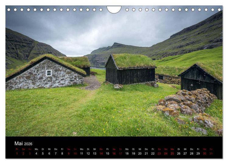Produktbild: F&auml;r&ouml;er - Naturwunder im Nordatlantik (Wandkalender 2026 DIN A4 quer), CALVENDO Monatskalender