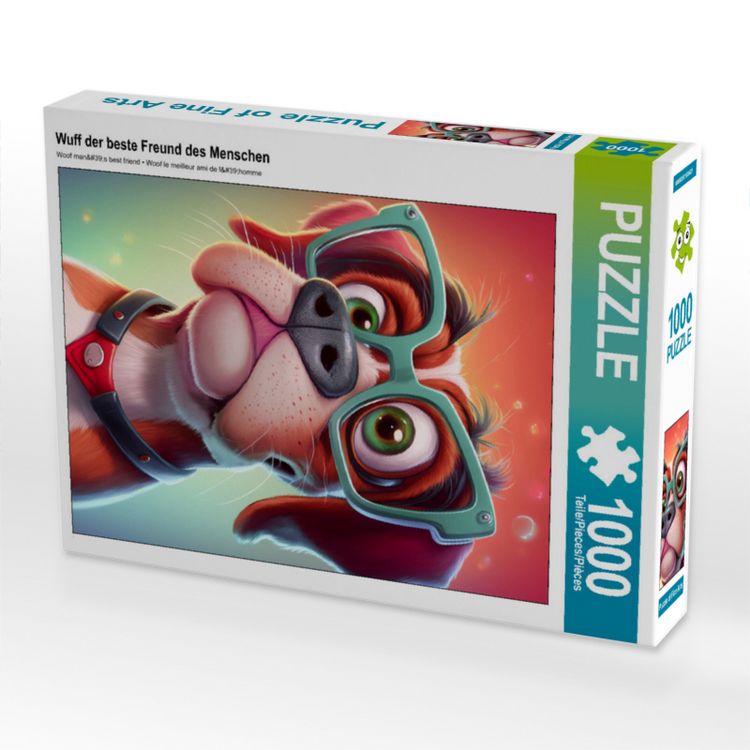 Produktbild: CALVENDO Puzzle Wuff der beste Freund des Menschen | 1000 Teile Lege-Gr&ouml;&szlig;e 64x48cm Foto-Puzzle f&uuml;r gl&uuml;ckliche Stunden