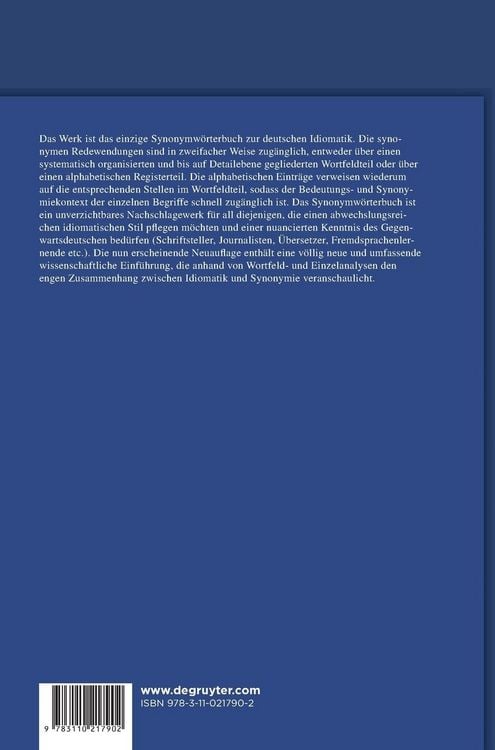 Produktbild: Synonymw&ouml;rterbuch der deutschen Redensarten