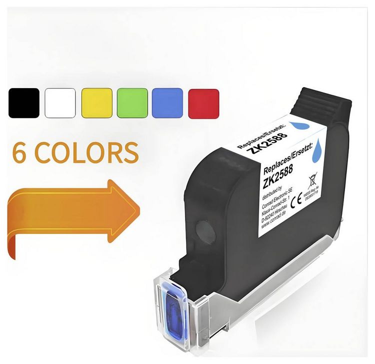 Produktbild: Renkforce Druckerpatrone RF-7593192 Kompatibel Solvent ink cartridge ZK2588 Rot