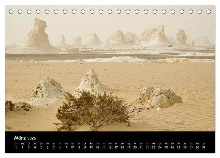 Produktbild: Weisse W&uuml;ste &Auml;gypten (Tischkalender 2026 DIN A5 quer), CALVENDO Monatskalender