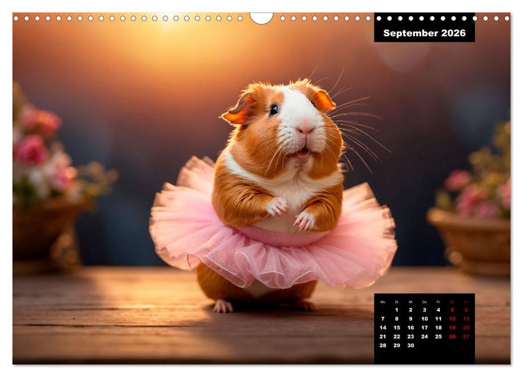 Produktbild: Meerschweinchen mal anders! (Wandkalender 2026 DIN A3 quer), CALVENDO Monatskalender