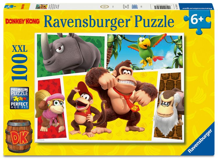 Produktbild: Kinderpuzzle 100 XXL Teile - Nintendo Super Mario - Die Affen sind los!