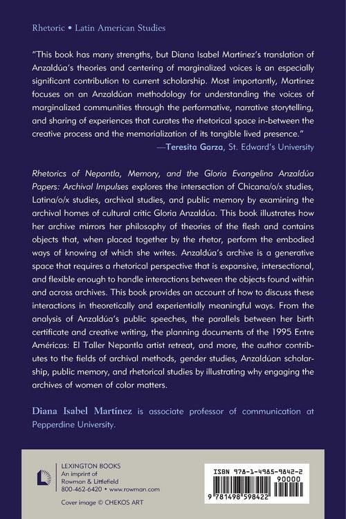 Produktbild: Rhetorics of Nepantla, Memory, and the Gloria Evangelina Anzald&uacute;a Papers