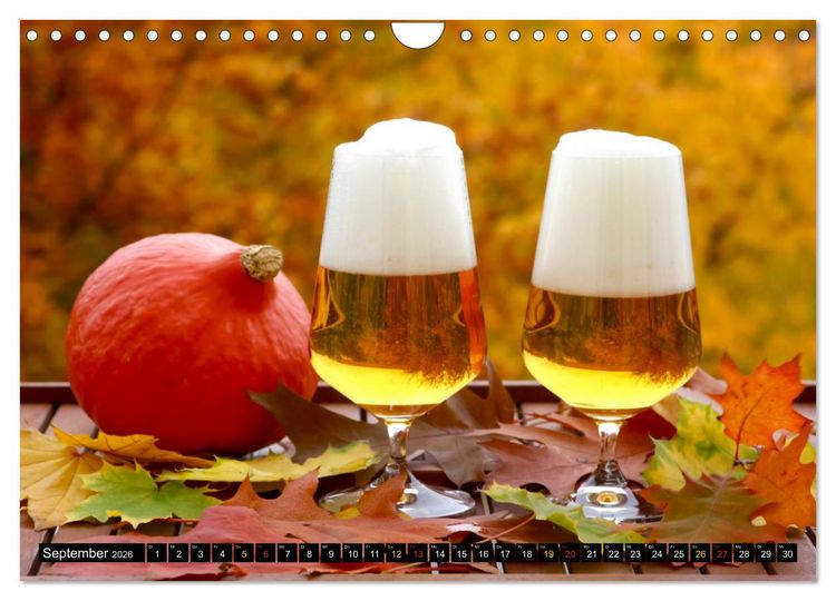 Produktbild: Biergenuss zu jeder Jahreszeit (Wandkalender 2026 DIN A4 quer), CALVENDO Monatskalender