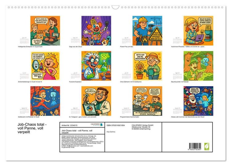 Produktbild: Job-Chaos total - voll Panne, voll verpeilt (Wandkalender 2027 DIN A2 quer), CALVENDO Monatskalender