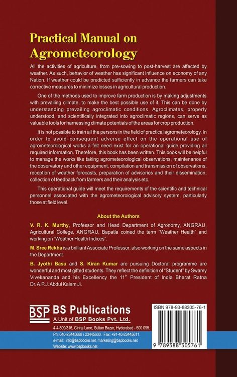 Produktbild: Practical Manual on Agrometeorology