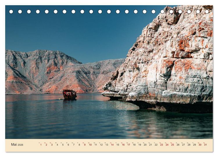 Produktbild: Musandam - Die omanische Exklave im geheimnisvollen Orient (Tischkalender 2026 DIN A5 quer), CALVENDO Monatskalender