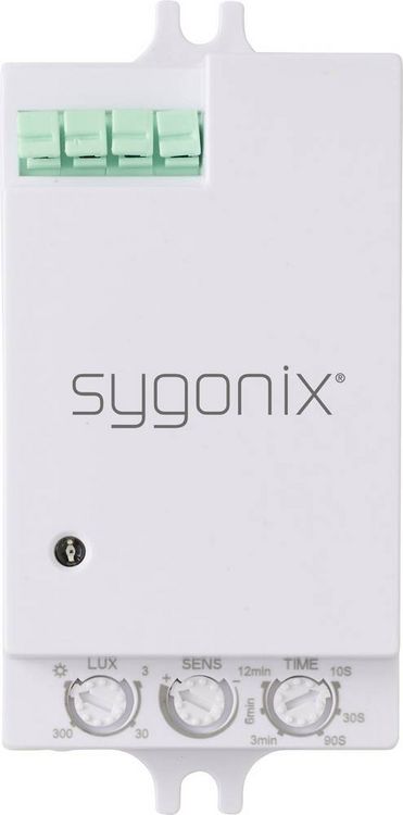 Produktbild: Sygonix SY-6879924 Decke, Wand Pr&auml;senzmelder 180&deg;, 360&deg; Relais Wei&szlig;