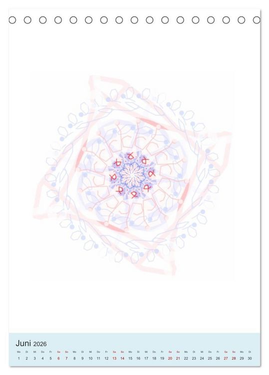 Produktbild: Transluzent-Mandalas (Tischkalender 2026 DIN A5 hoch), CALVENDO Monatskalender