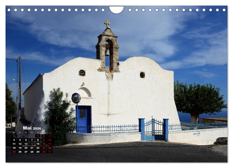 Produktbild: Kapellen und Kirchen auf Kreta (Wandkalender 2026 DIN A4 quer), CALVENDO Monatskalender