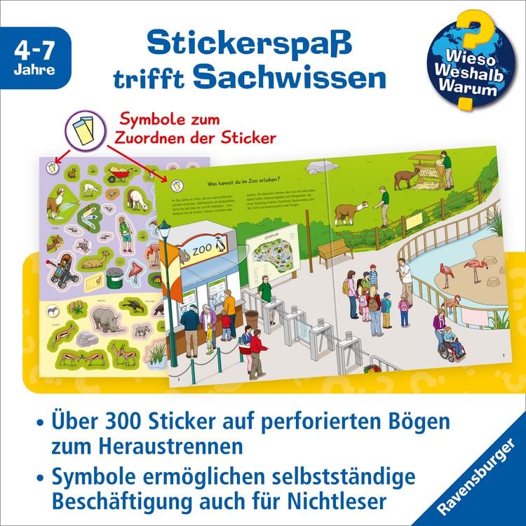 Produktbild: Wieso? Weshalb? Warum? Stickerheft - Im Zoo