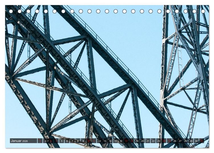 Produktbild: M&uuml;ngstener Br&uuml;cke - Stahlkonstruktion der Superlative (Tischkalender 2026 DIN A5 quer), CALVENDO Monatskalender