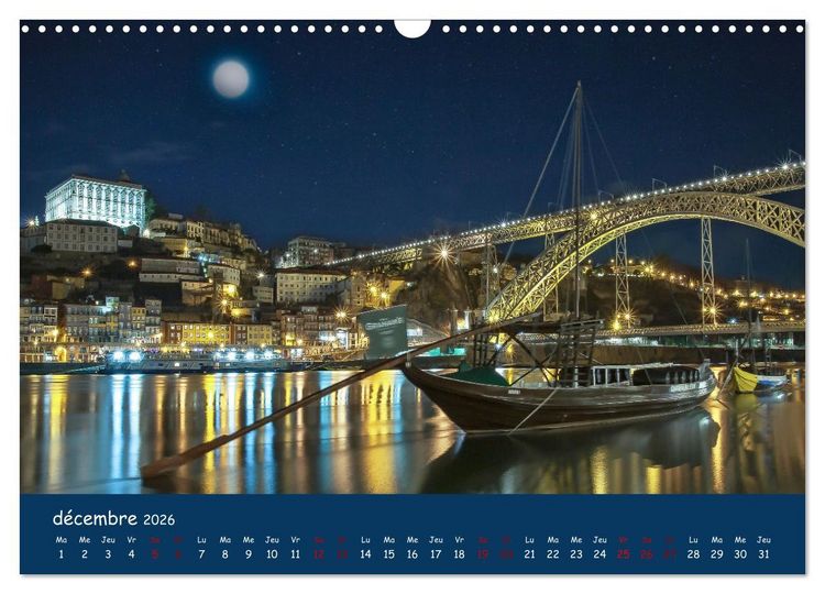 Produktbild: Porto - ville color&eacute;e sur le Douro (Calendrier mural 2026 DIN A3 vertical), CALVENDO calendrier mensuel