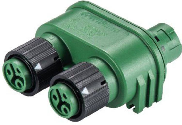 Produktbild: Wieland 46.030.1255.7 Rundstecker Verteiler  Serie (Rundsteckverbinder): RST&reg; MINI Gesamtpolzahl: 2 + PE 1 St.