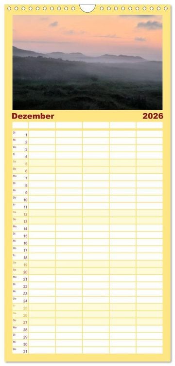Produktbild: Familienplaner 2026 - Amrum mit 5 Spalten (Wandkalender, 21 x 45 cm) CALVENDO