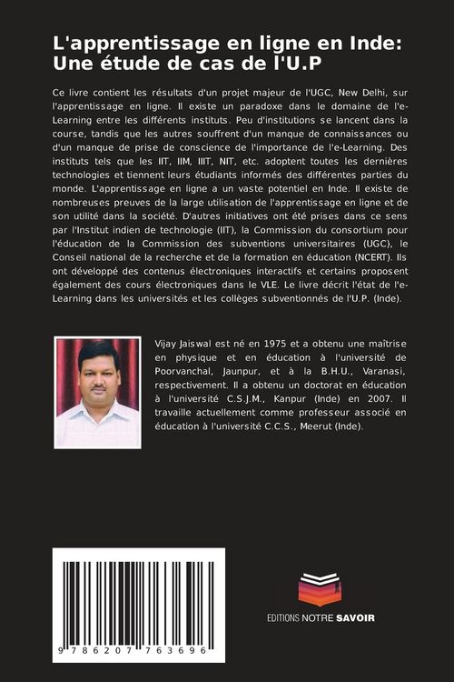 Produktbild: L'apprentissage en ligne en Inde: Une &eacute;tude de cas de l'U.P