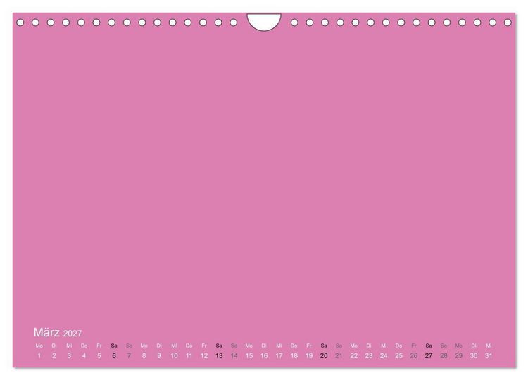 Produktbild: Bastelkalender - Pink (Wandkalender 2027 DIN A4 quer), CALVENDO Monatskalender