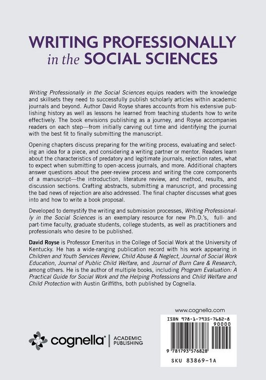 Produktbild: Writing Professionally in the Social Sciences