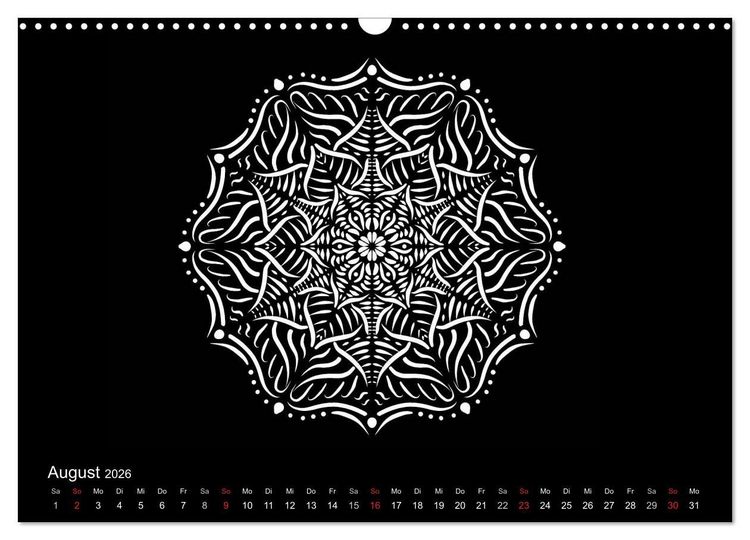 Produktbild: Entspannung und Ruhe durch Mandalas (Wandkalender 2026 DIN A3 quer), CALVENDO Monatskalender