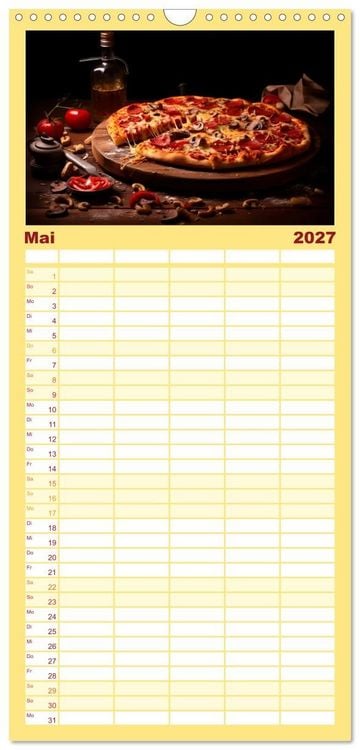 Produktbild: Familienplaner 2027 - Fastfood &Auml;sthetik mit 5 Spalten (Wandkalender, 21 x 45 cm) CALVENDO