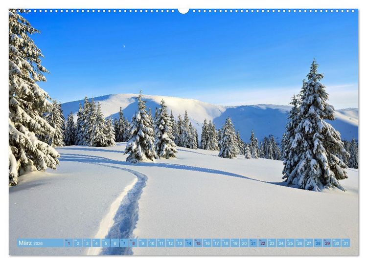 Produktbild: Skimountaineering - Erobere die Berge im Winter (Wandkalender 2026 DIN A2 quer), CALVENDO Monatskalender