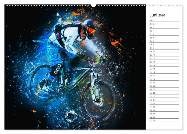 Produktbild: Downhill Explosion (hochwertiger Premium Wandkalender 2026 DIN A2 quer), Kunstdruck in Hochglanz