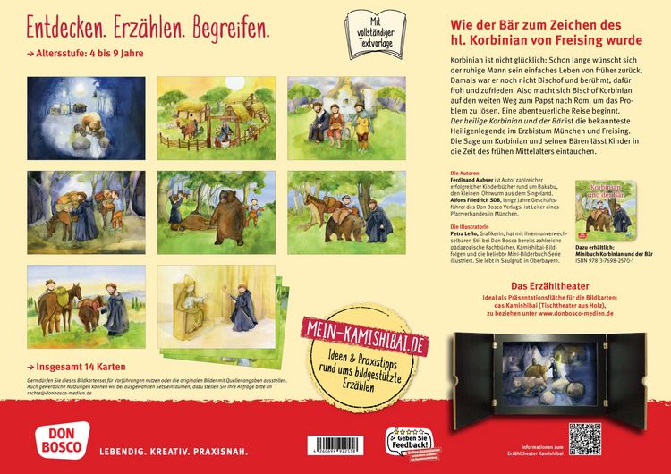 Produktbild: Korbinian und der B&auml;r. Kamishibai Bildkartenset