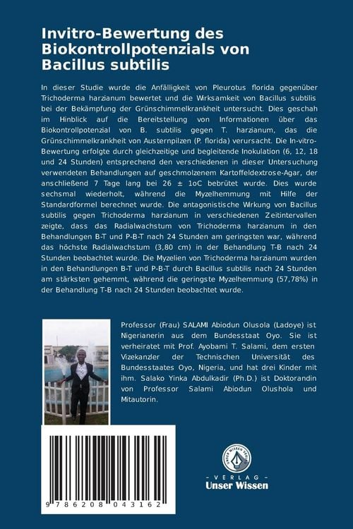 Produktbild: Invitro-Bewertung des Biokontrollpotenzials von Bacillus subtilis