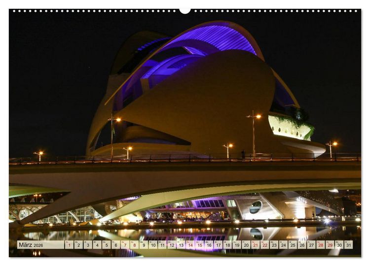 Produktbild: Valencia - sehenswert bei Tag und bei Nacht (Wandkalender 2026 DIN A2 quer), CALVENDO Monatskalender
