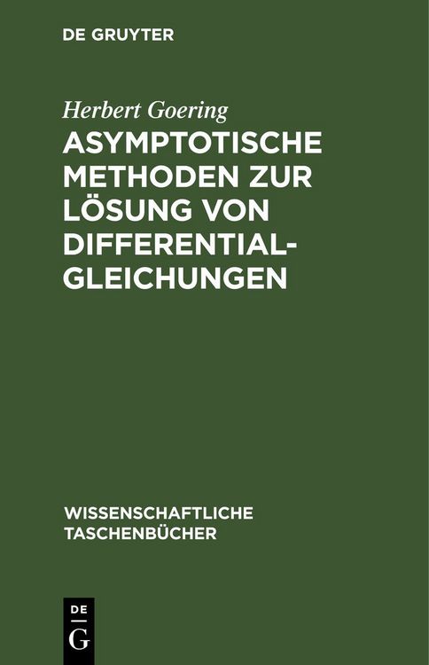 Produktbild: Asymptotische Methoden zur L&ouml;sung von Differentialgleichungen