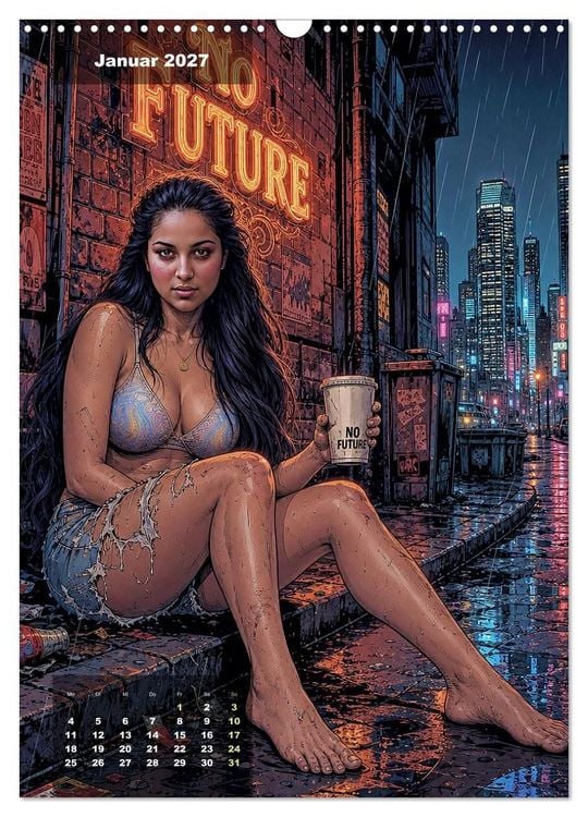 Produktbild: No Future: Dystopische Street-Art Graphic Novel (Wandkalender 2027 DIN A3 hoch), CALVENDO Monatskalender