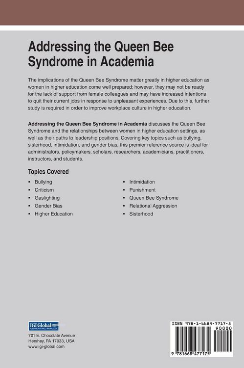 Produktbild: Addressing the Queen Bee Syndrome in Academia
