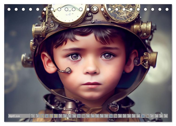Produktbild: Starke Jungen - Steampunk Welten (Tischkalender 2026 DIN A5 quer), CALVENDO Monatskalender