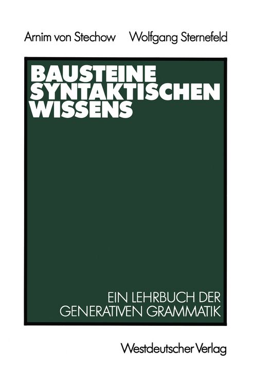 Produktbild: Bausteine syntaktischen Wissens