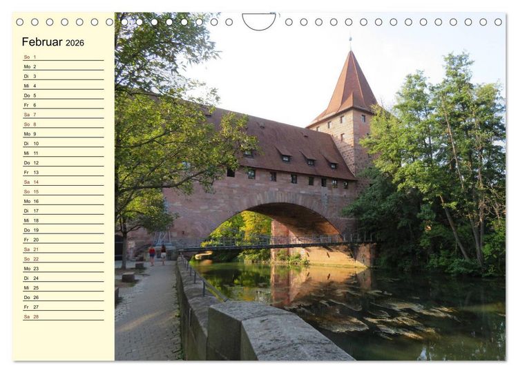 Produktbild: N&uuml;rnbergs Altstadt erleben (Wandkalender 2026 DIN A4 quer), CALVENDO Monatskalender