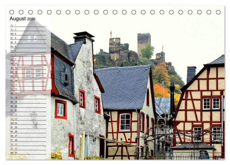 Produktbild: Eine Perle an der Mosel - Beilstein (Tischkalender 2026 DIN A5 quer), CALVENDO Monatskalender