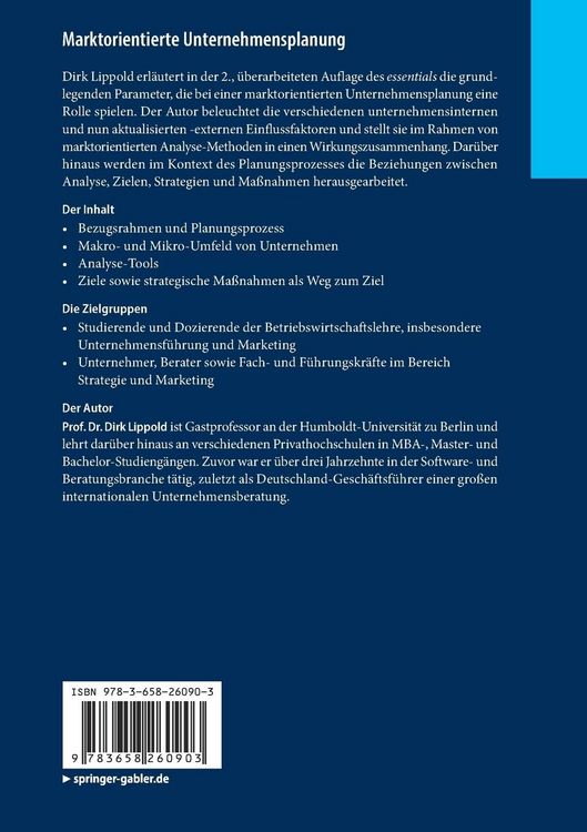 Produktbild: Marktorientierte Unternehmensplanung