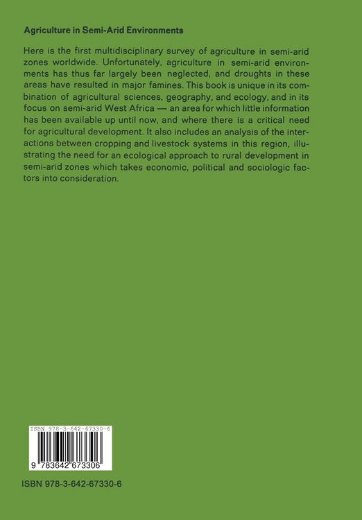 Produktbild: Agriculture in Semi-Arid Environments