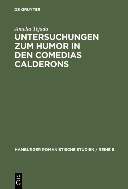Produktbild: Untersuchungen zum Humor in den comedias Calderons
