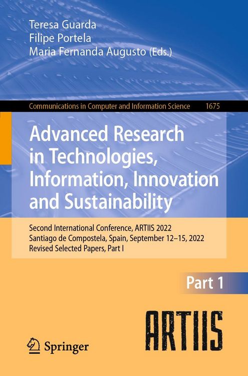Produktbild: Advanced Research in Technologies, Information, Innovation and Sustainability