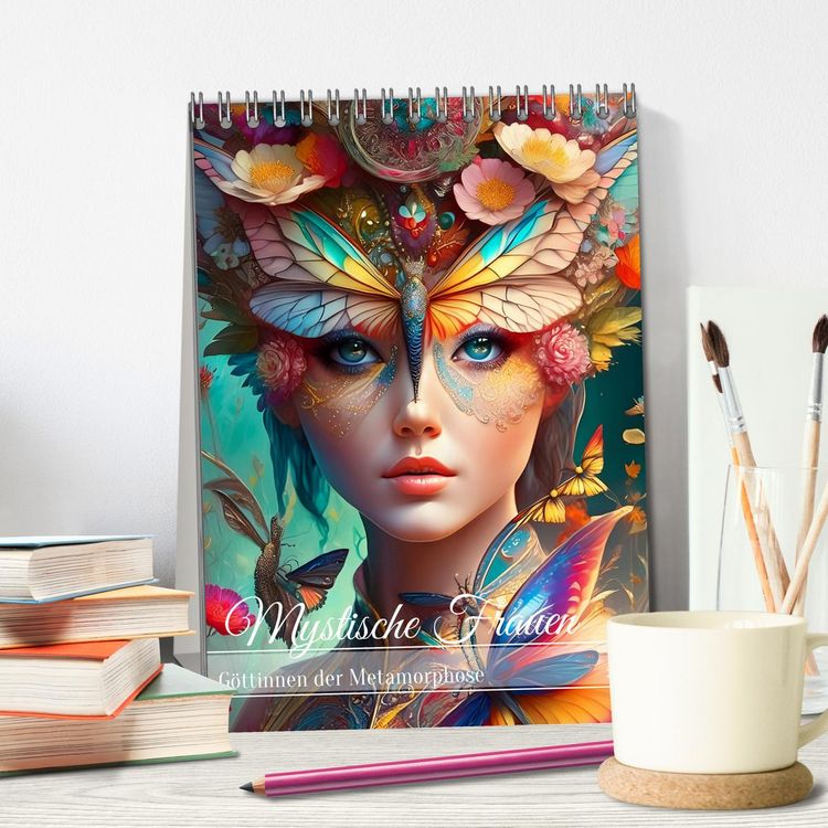 Produktbild: Mystische Frauen - G&ouml;ttinnen der Metamorphose (Tischkalender 2026 DIN A5 hoch), CALVENDO Monatskalender